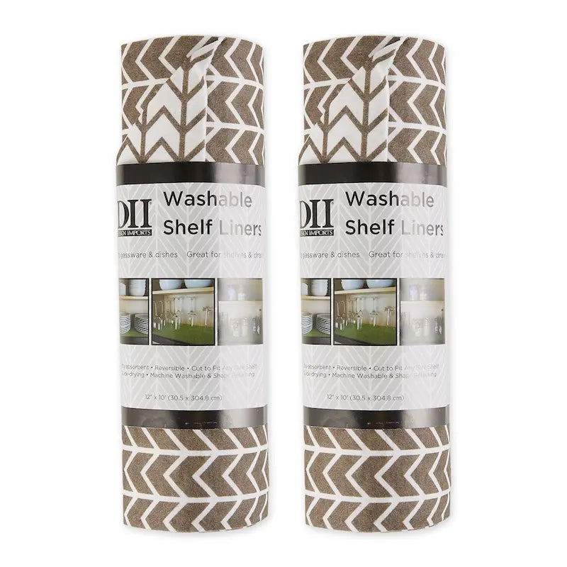 Grey Lattice Shelf Liner (Set of 2)