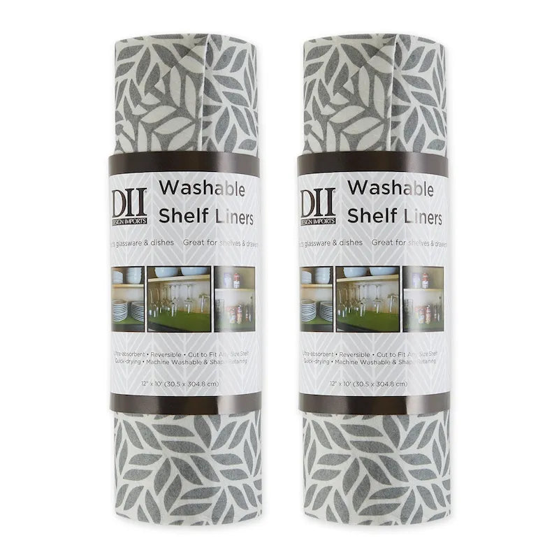 Grey Lattice Shelf Liner (Set of 2)