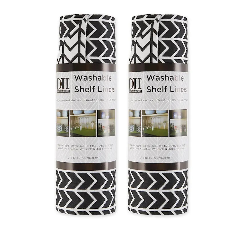 Grey Lattice Shelf Liner (Set of 2)