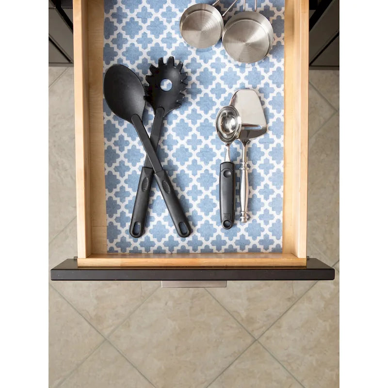 Grey Lattice Shelf Liner (Set of 2)