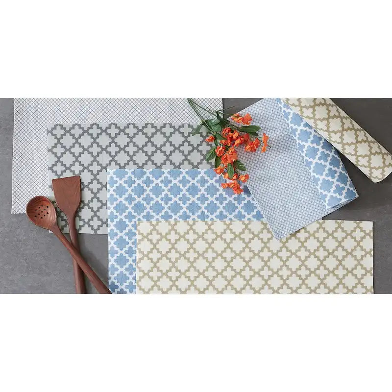 Grey Lattice Shelf Liner (Set of 2)