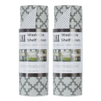 Grey Lattice Shelf Liner (Set of 2)