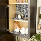 Grey Lattice Shelf Liner (Set of 2)