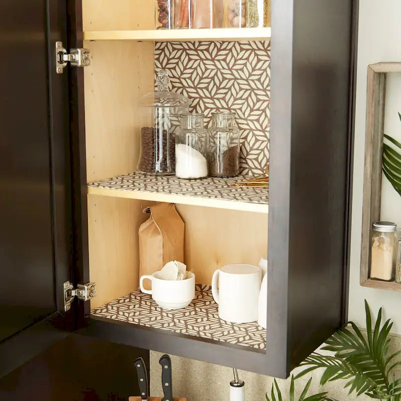 Grey Lattice Shelf Liner (Set of 2)