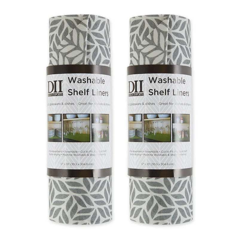 Grey Lattice Shelf Liner (Set of 2)