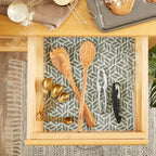 Grey Lattice Shelf Liner (Set of 2)