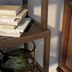 Solid Wood 4-Tier Stepback Shelf, Bookcase