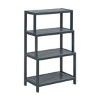 Solid Wood 4-Tier Stepback Shelf, Bookcase