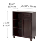 Mixed Storage Freestanding Floor Cabinet