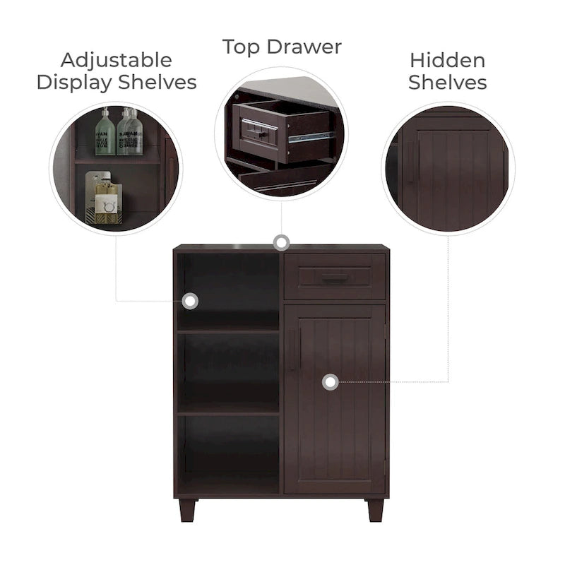 Mixed Storage Freestanding Floor Cabinet
