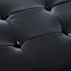 Westfield 44-inch Black PU Leather Tufted Shoe Rack Ottoman Storage Bench