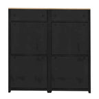 Wood Grain Pattern Top Shoe Storage Solution with Adjustable Panel