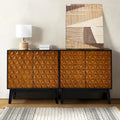 Jakob Modern 2-Solid Door Accent Storage Cabinet Sideboard with Adjustable Shelf Set of 2