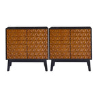 Jakob Modern 2-Solid Door Accent Storage Cabinet Sideboard with Adjustable Shelf Set of 2