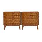 Jakob Modern 2-Solid Door Accent Storage Cabinet Sideboard with Adjustable Shelf Set of 2