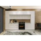 Kitchen Luxe Collection White Matte Color Base Size 12Ft Wide - 143x24