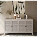 Accent Cabinet 4 Shutter Door Wooden Cabinet Sideboard Buffet Server Cabinet