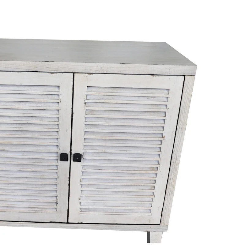 Accent Cabinet 4 Shutter Door Wooden Cabinet Sideboard Buffet Server Cabinet