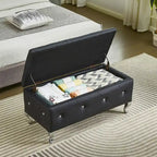 Upholstered Storage Bench For Bedroom Living Room Entryway