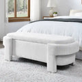 Linen Fabric Upholstered Bench with Large Storage Space for the Living Room, Entryway and Bedroom( 51.5x20.5x17 )