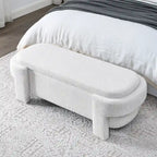 Linen Fabric Upholstered Bench with Large Storage Space for the Living Room, Entryway and Bedroom( 51.5x20.5x17 )