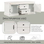 Storage Bench with 2 Drawers and 2 Cabinets