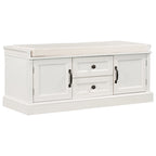 Storage Bench with 2 Drawers and 2 Cabinets