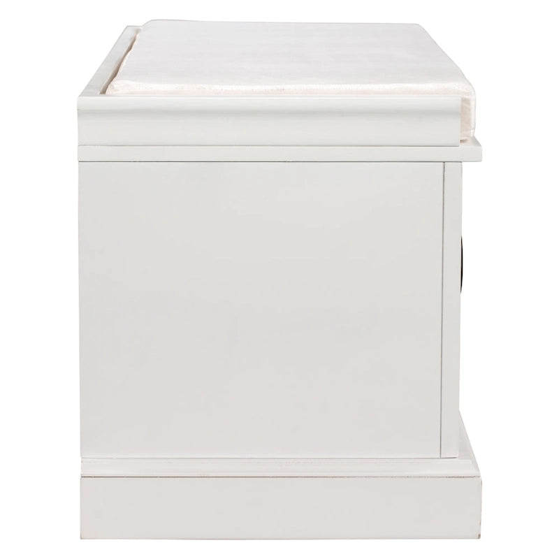 Storage Bench with 2 Drawers and 2 Cabinets