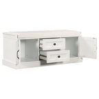 Storage Bench with 2 Drawers and 2 Cabinets