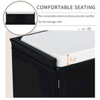 Storage Bench with 2 Drawers and 2 Cabinets
