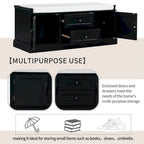 Storage Bench with 2 Drawers and 2 Cabinets