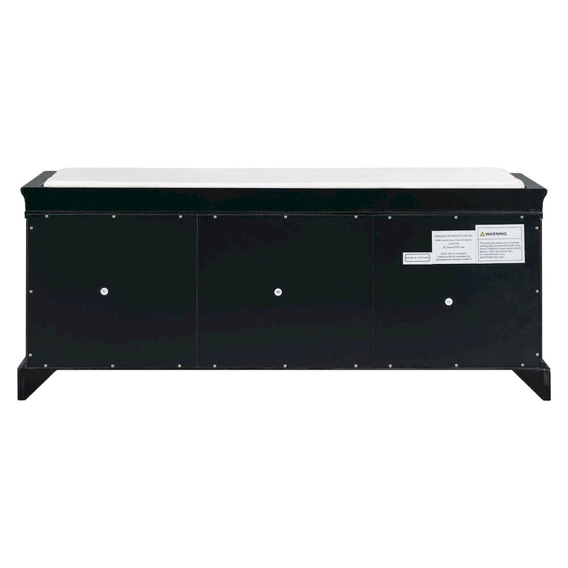 Storage Bench with 2 Drawers and 2 Cabinets