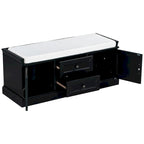 Storage Bench with 2 Drawers and 2 Cabinets