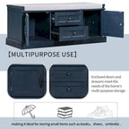 Storage Bench with 2 Drawers and 2 Cabinets