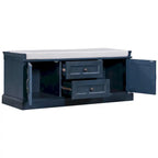 Storage Bench with 2 Drawers and 2 Cabinets