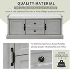 Storage Bench with 2 Drawers and 2 Cabinets