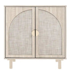 2 Doors Wood Pantry Organizer with Adjustable Laminates, Storage Cabinet for Bedroom, Living Room, Kitchen