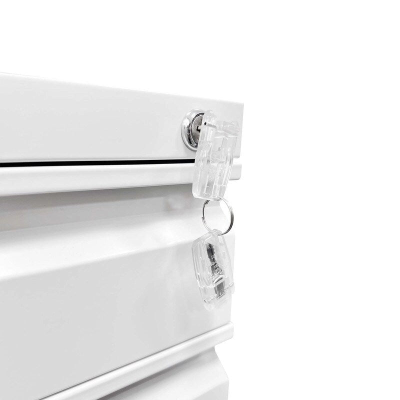3 Drawer Mobile Metal Filing Cabinets with Lock for Home Office,Letters/Legal/A4
