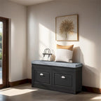 Modern Shoe Rack Bench for Entryway,Storage Organizer with Cushion
