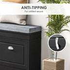 Modern Shoe Rack Bench for Entryway,Storage Organizer with Cushion