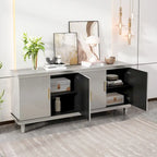 70.07Large Size 4-Door Cabinet, Same as Living Room, Kitchen, Bedroom, Hallway (Champagne)
