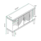 70.07Large Size 4-Door Cabinet, Same as Living Room, Kitchen, Bedroom, Hallway (Champagne)