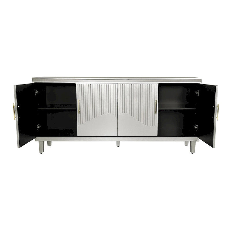 70.07Large Size 4-Door Cabinet, Same as Living Room, Kitchen, Bedroom, Hallway (Champagne)