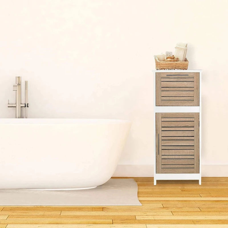 Stockholm Linen Storage Cabinet Vented Door and Drawer