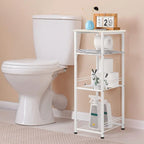 4 Tier Bathroom Storage Shelf with Toilet Paper Holder