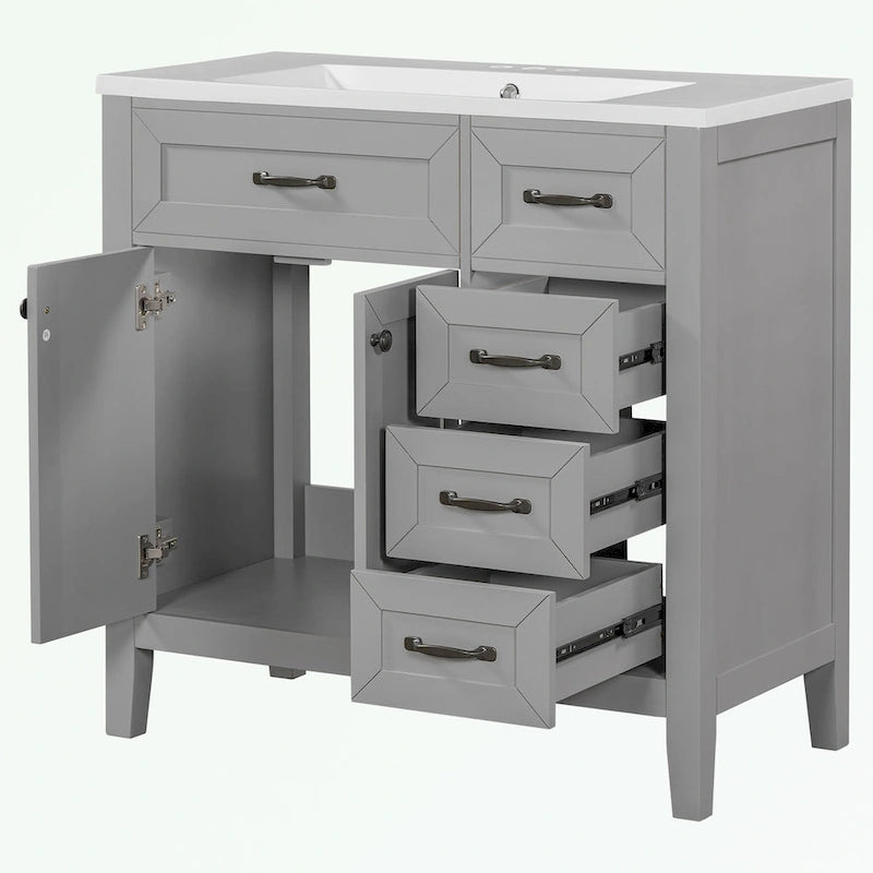 Bathroom Cabinet with Drawers and Sink Combo