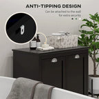 Dual Tilt out Laundry Hamper Cabinet,Bathroom Storage Cabinet w/Hamper